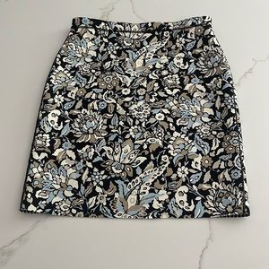 J. McLaughlin Halle Reversible Pencil Skirt Houndstooth and Floral size S